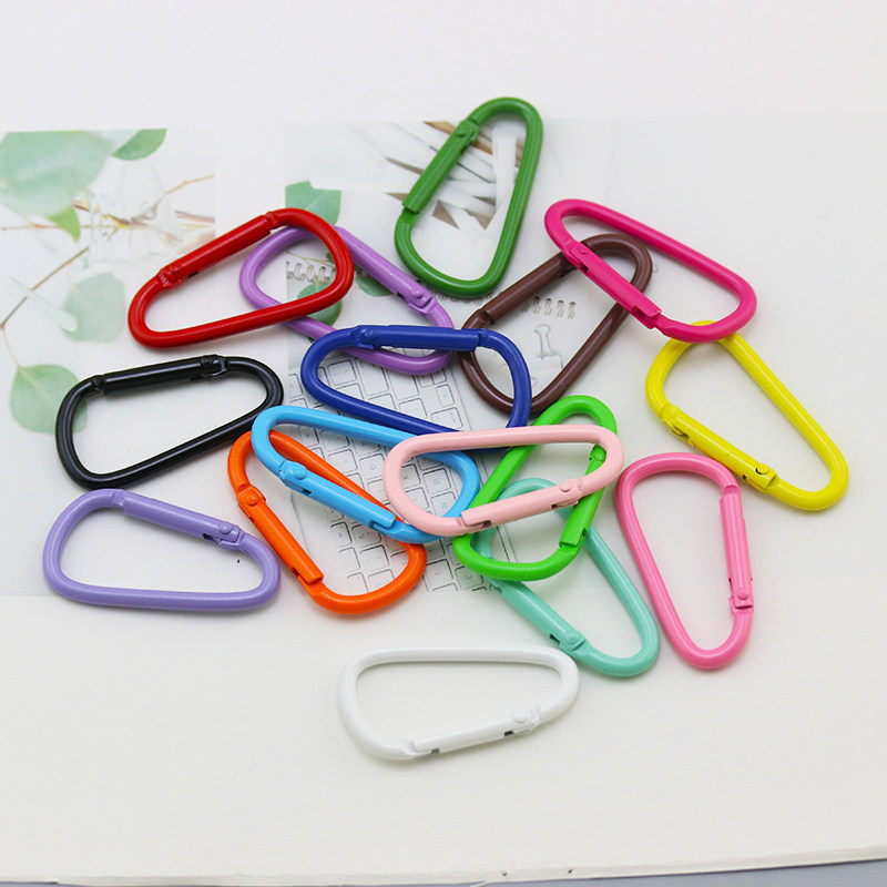 DIY饰品配件 彩色烤漆铝合金材质 D形便携登山扣 钥匙扣 包包挂扣,淘宝优惠券,粉丝福利购,淘宝优惠卷