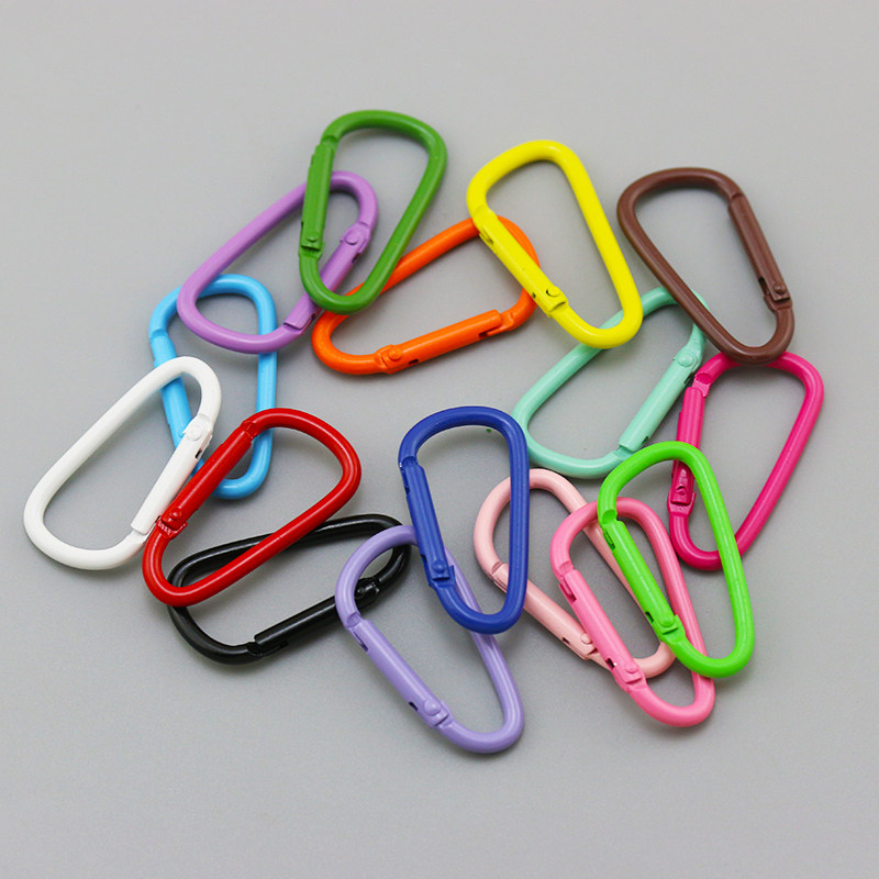 DIY饰品配件 彩色烤漆铝合金材质 D形便携登山扣 钥匙扣 包包挂扣,淘宝优惠券,粉丝福利购,淘宝优惠卷