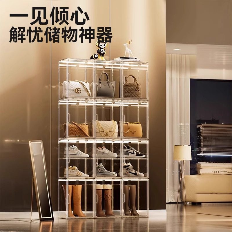 包包收纳袋整理神器磁吸式家用透明展示盒存放皮包卧室落地储物箱,淘宝优惠券,粉丝福利购,淘宝优惠卷