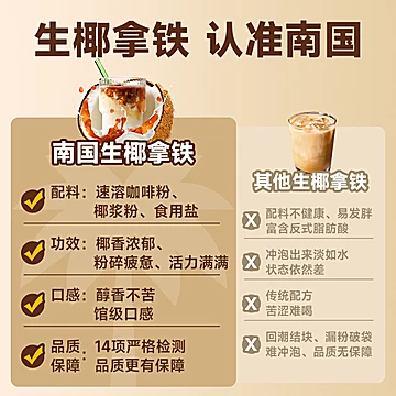 南国速溶生椰拿铁330g[6元优惠券]-寻折猪