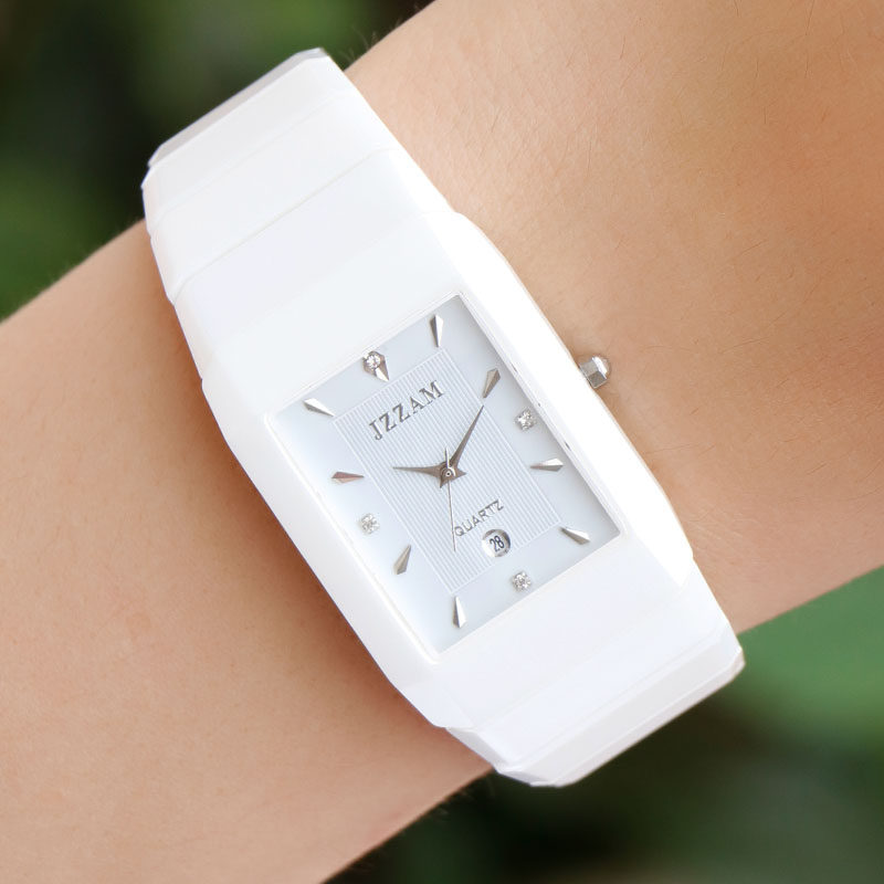 正品陶瓷防水男士长方形20情侣表 爵帅诺曼帝自营店国产腕表