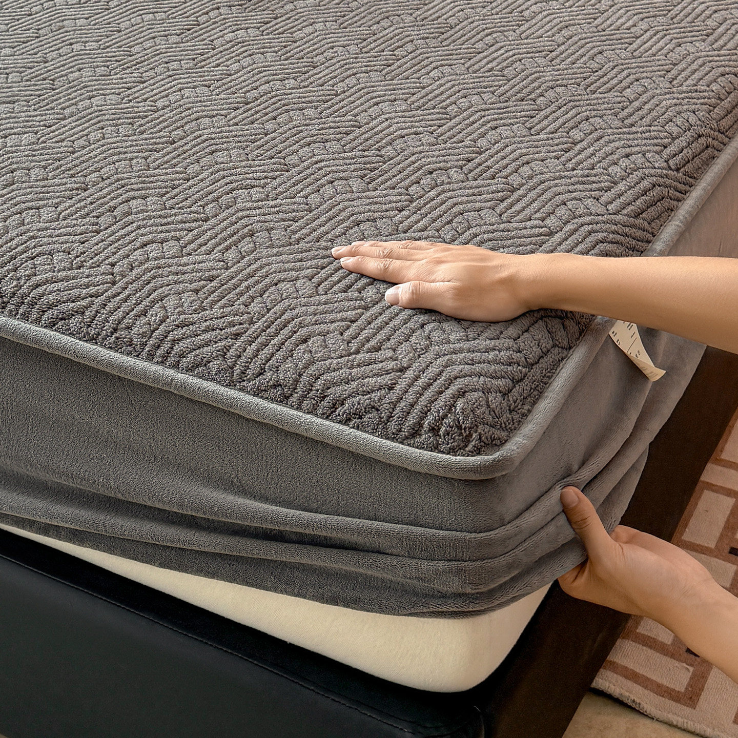 牛奶绒床笠单件防水隔尿冬季加绒加厚珊瑚法兰绒床罩床垫保护套罩,淘宝优惠券,粉丝福利购,淘宝优惠卷