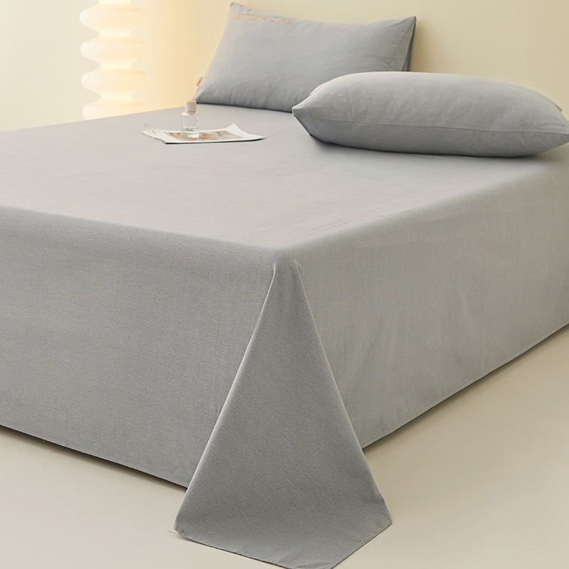 纯棉磨毛床单单件秋冬冬季100全棉加厚被单榻榻米专用大尺寸炕单. - 图0