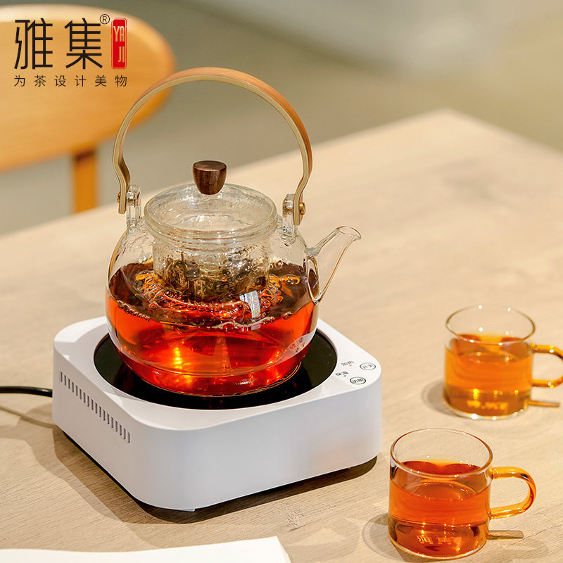 雅集方形触控全自动断电家用蒸茶壶 雅集电磁炉/陶炉