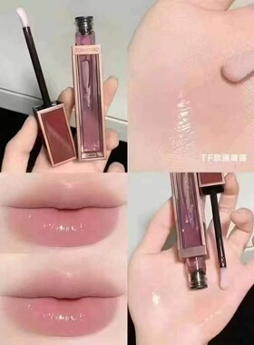 现货 TOM FORD TF 玫瑰唇露 唇蜜白管透明唇釉护唇油修护礼盒礼袋