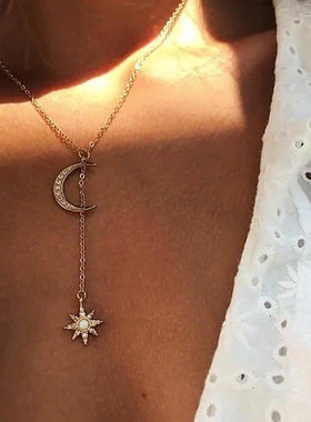 26 Styles Bohemian Multi layered Necklaces For Women Moon