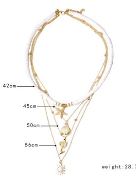 Bohemia Multi Layered Stackable Necklace For Women Sun