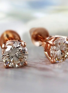 Minimalist Cubic Zirconia Stud Earrings for Women 3 Metal