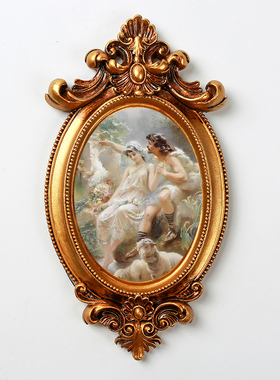 欧式复古卧室客厅餐厅玄关油画艺术壁画框照片墙树脂组合相框挂摆