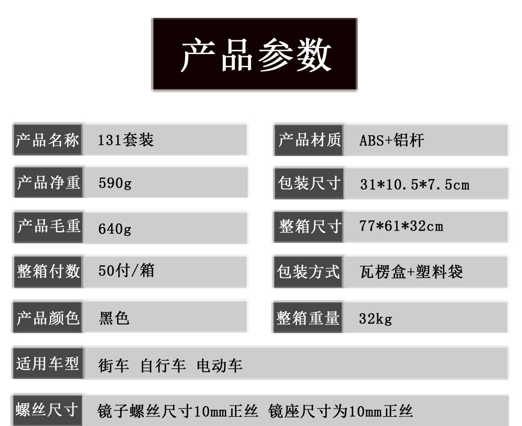 骑士车改装后视镜 通用22mm龙头车把镜座 Z1000街车玻璃后视车镜 - 图2