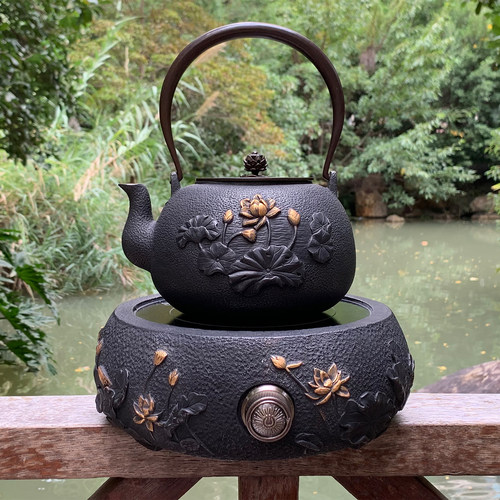 铸铁烧水炉复古电陶炉自动加热大功率家用煮茶防水铁壶配套热茶炉 - 图3