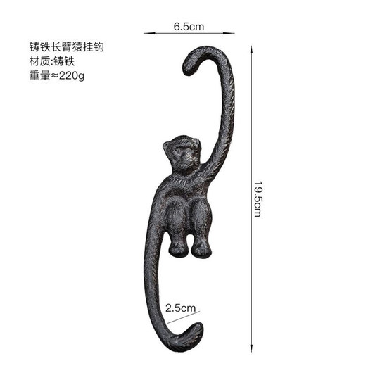 Adornos decorativos retro de estilo pastoral con gancho de hierro fundido