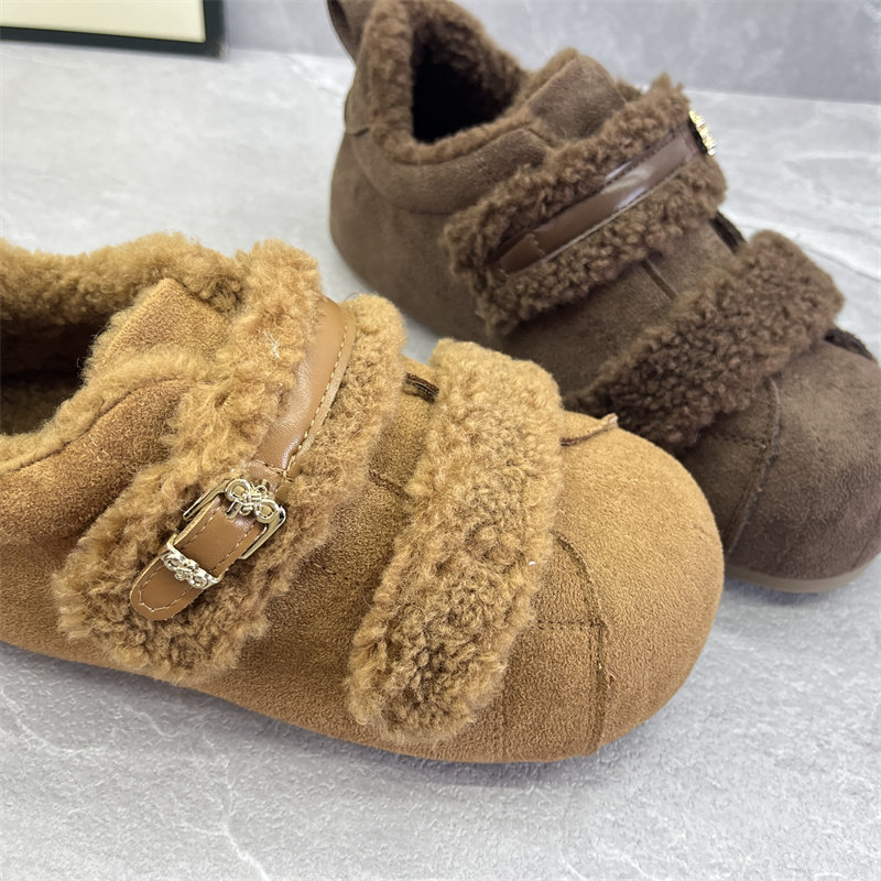2025冬季加绒勃肯鞋女魔术贴毛口保暖棉鞋百搭休闲时尚防滑女棉鞋,淘宝优惠券,粉丝福利购,淘宝优惠卷
