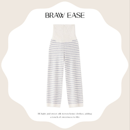 BE high waist warm uterus half-edged velvet pajama pants long trousers for women in winter