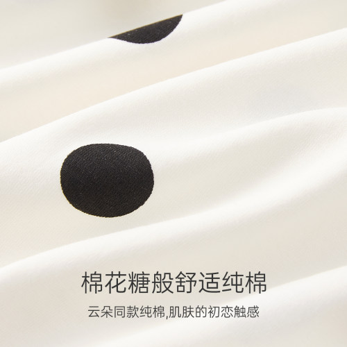 纯棉睡衣女款夏季短袖短裤波点家居服套装女士2026新款夏天薄款夏 - 图0
