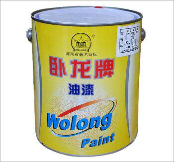 卧龙油漆 卧龙醇酸防锈漆 醇酸调和漆 磁漆 钢结构专用漆 15L - 图1