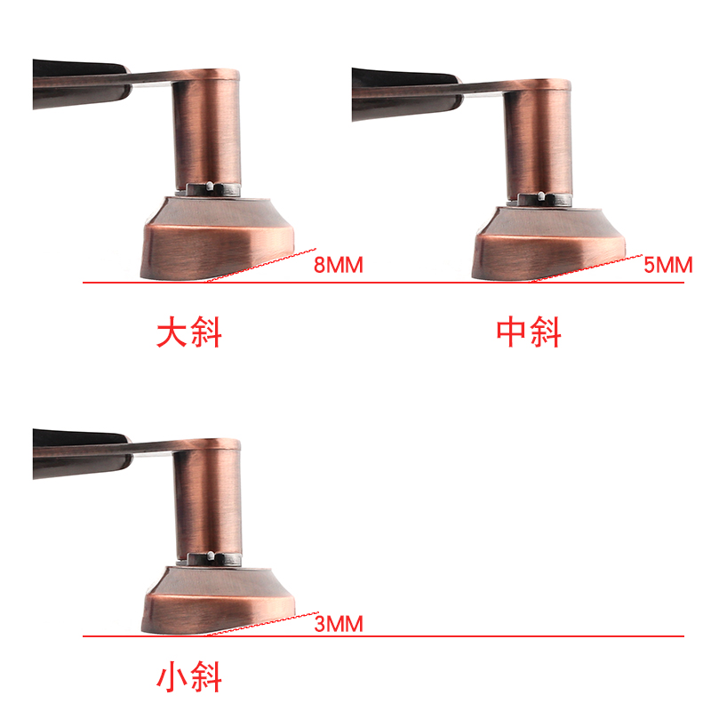 卫生间门锁卫浴洗手间铝合金门斜弧凹面通用型带钥匙执手锁具配件 - 图1