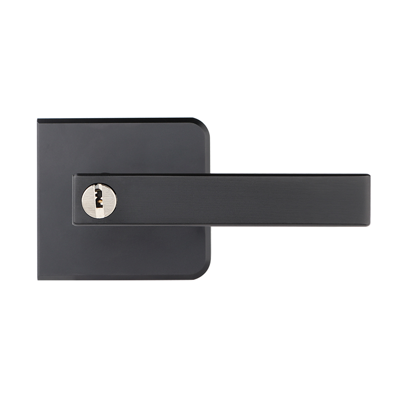 钛铝镁合金门锁卫生间极简1618极窄边框厨房平开黑白色带钥匙玻璃 - 图3