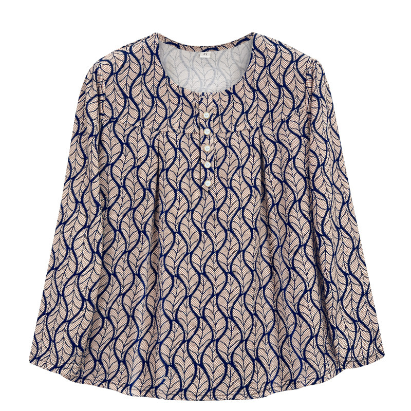 中老年妈妈装2025新款春秋装宽松显瘦长袖加大码遮肚腩洋气上衣,淘宝优惠券,粉丝福利购,淘宝优惠卷