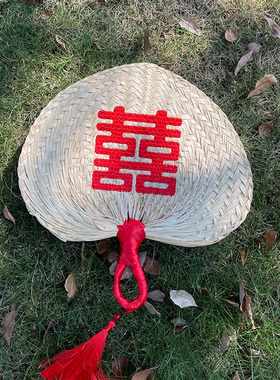 新款夏季手工葵扇草编团扇