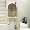 Kitchen chopstick cage wall-mounted chopstick storage box with cover dust-proof chopstick tube household draining tableware spoon chopstick basket holder