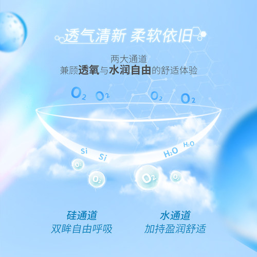 强生恒润氧隐形近视眼镜日抛盒30片硅水凝胶舒适安视优官方sk新客 - 图3