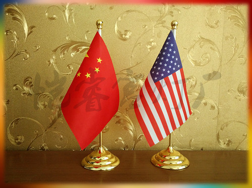 金色Y型旗杆办公桌会议室桌上台旗架桌面国旗党旗小红旗台式摆件 - 图1