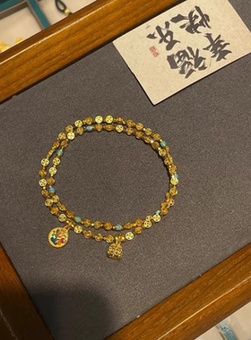 金色中式复古叠戴轻奢手链