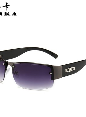 2024新款男士太阳镜金属抄片宽腿墨镜舒适蛤蟆镜