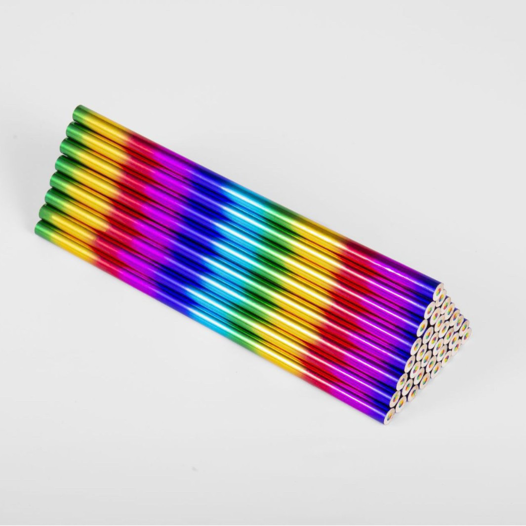 彩虹铅笔闪粉五彩橡皮头小学生一年级二年级不用削2b铅笔文具用品,淘宝优惠券,粉丝福利购,淘宝优惠卷