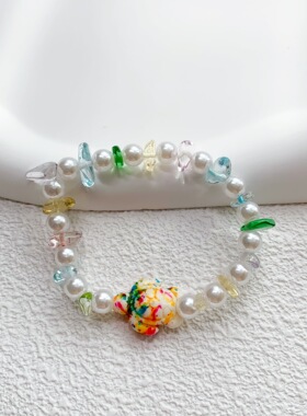 新款可爱小清新天然海螺仿海星手链百搭海洋沙滩饰品儿童旅游文创