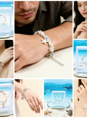 海边度假风天然海螺贝壳时尚百搭气质小众手链可调节高级感仿珍珠