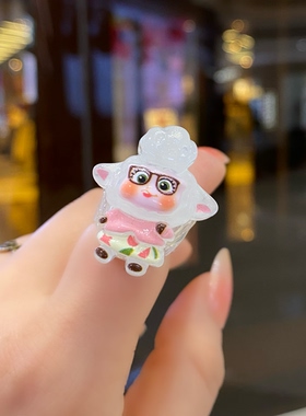 带灯塑料戒指女宝儿童玩具动物城