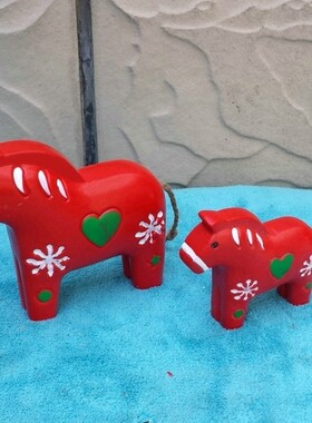 地中海风格创意彩绘树脂小马摆放家居迷你摆件桌面吧台装饰工艺品