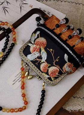 国风超美可斜挎背背链宋锦包包装饰手机链多戴项链国风装饰