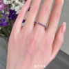 Ultra-fine natural crystal spinel garnet aquamarine black hair ring crystal couple ring citrine amethyst
