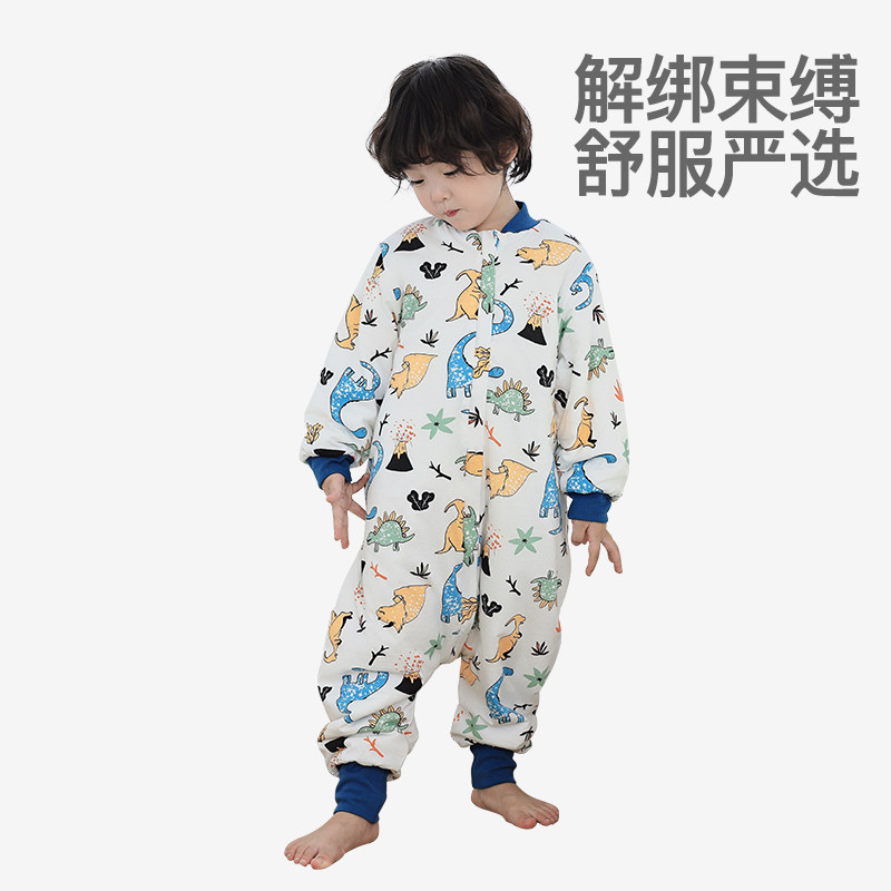 婴儿睡袋秋冬夹棉宝宝加厚防踢被新生儿连体多功能长袖拉链式睡衣,淘宝优惠券,粉丝福利购,淘宝优惠卷