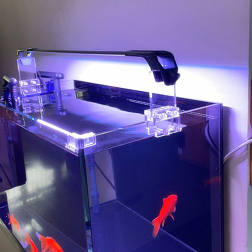 鱼缸灯架亚克力透明支架加高挡板防水家用水草灯鱼缸防逃板定做 - 图2
