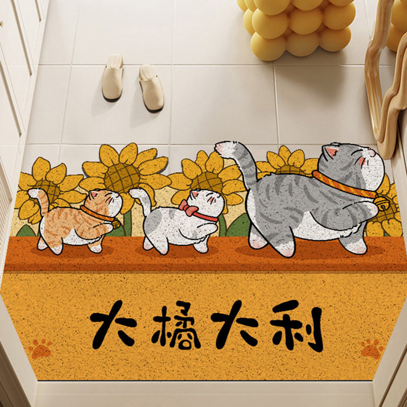 卡通入户门丝圈地垫猫咪耐脏门口玄关脚垫子除泥进门可爱地毯门垫,淘宝优惠券,粉丝福利购,淘宝优惠卷