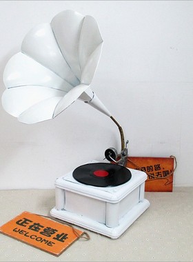 老式留声机道具橱窗软装饰摆件