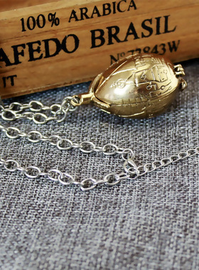 欧美复古灵动火龙蛋项链时光转换器哥特式长款毛衣链