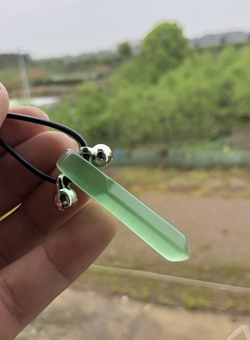 动漫周边 火影忍者鸣人纲手项链 六角柱玉石挂件 COS项链