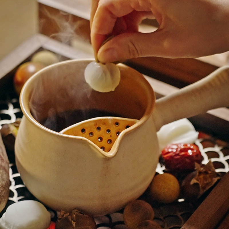 茶诵日式侧把茶壶陶瓷茶道复古粗陶煮茶器煮茶壶泡茶壶小满-第2张图片-提都小院