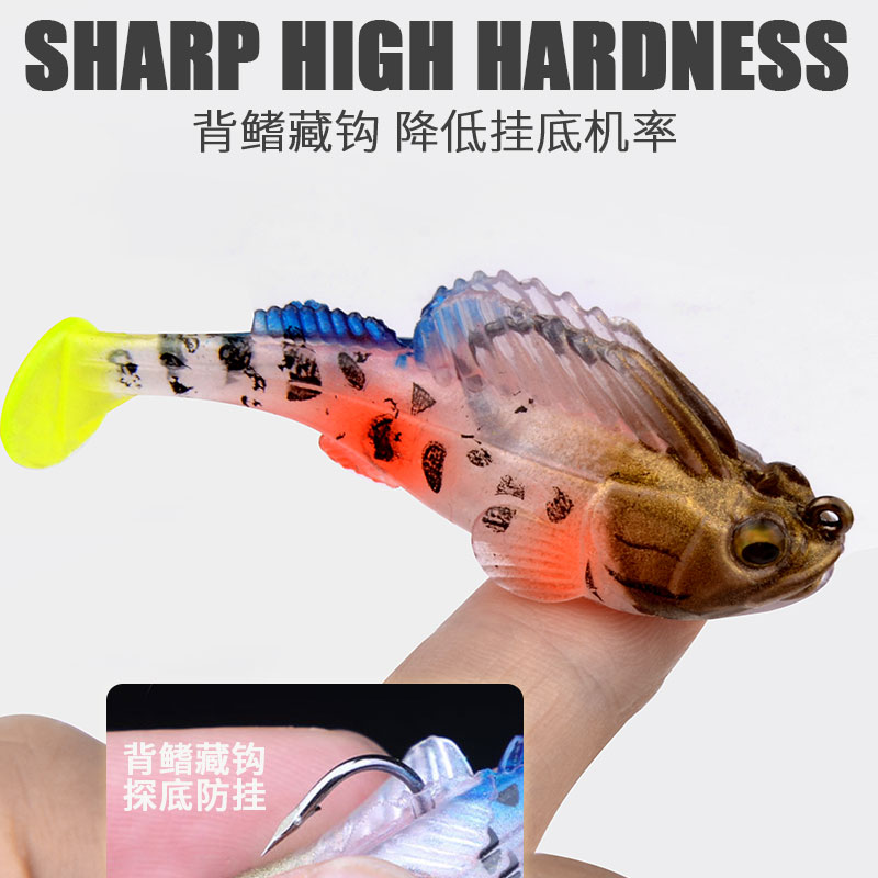 跳跳鱼路亚假饵包铅软饵防挂底海淡水路亚鳜鱼鲈鲶黑鱼T尾仿生饵,淘宝优惠券,粉丝福利购,淘宝优惠卷