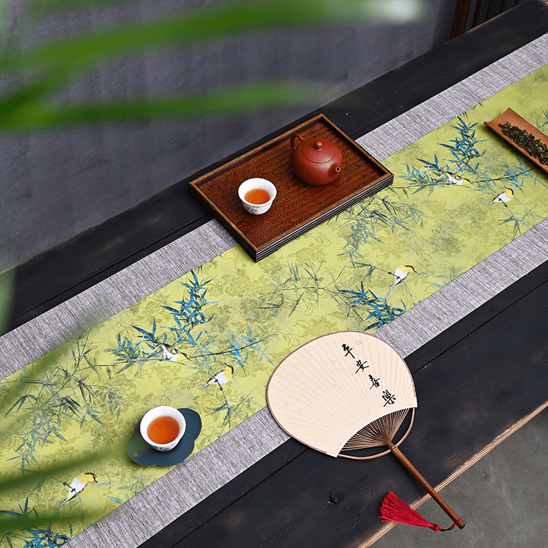 棱织茶旗香云纱茶布桌旗茶席防水茶台新中式禅意高端茶桌布隔热垫,淘宝优惠券,粉丝福利购,淘宝优惠卷