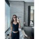 NanaByNana Leisurely Summer Lazy Relaxed Knitted Camisole Women's Summer High Waist Trousers Set two-piece