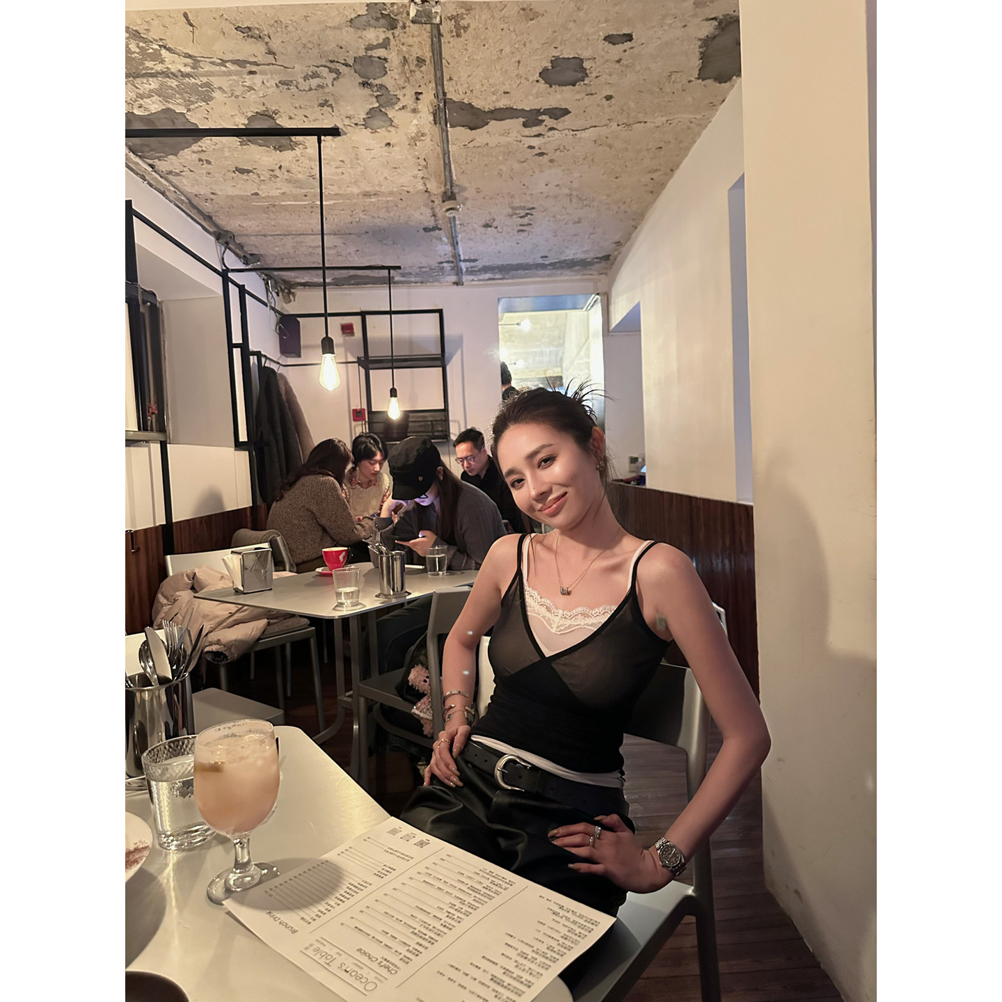 NanaByNana【洛可甜心】纯欲撞色假两件蕾丝吊带背心女肩带可调节,淘宝优惠券,粉丝福利购,淘宝优惠卷