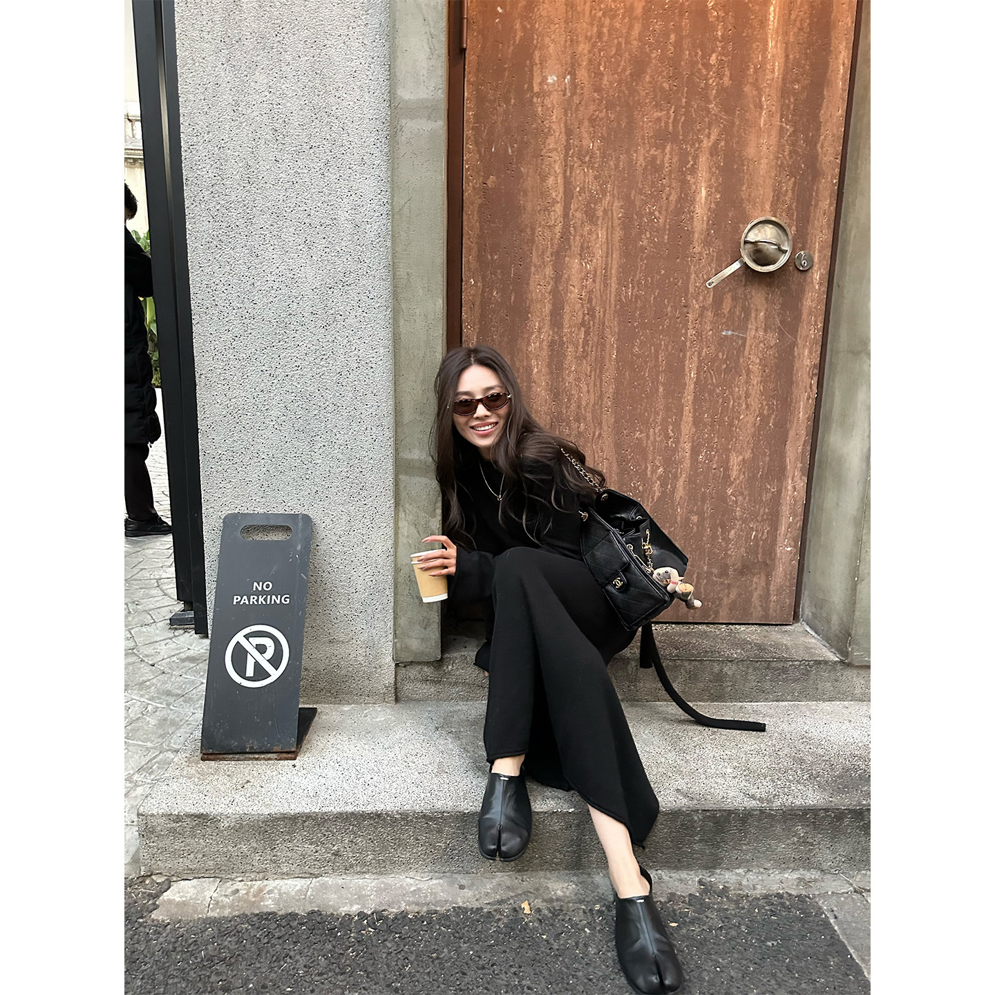 NanaByNana【焦糖黑巧】羊毛绑带喇叭袖毛衣女春A字开叉半身长裙,淘宝优惠券,粉丝福利购,淘宝优惠卷