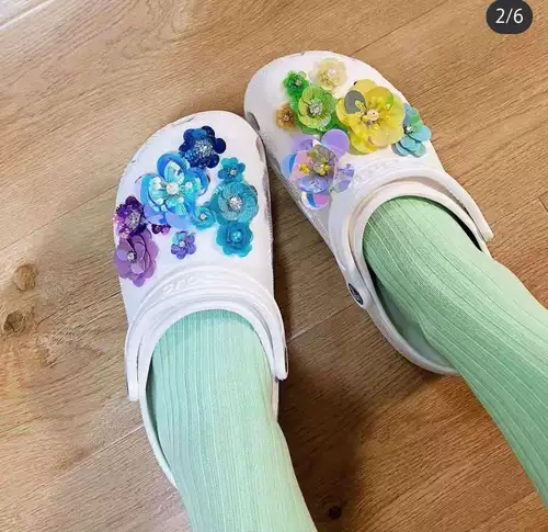 Блестки для ногтей, шапка, туфли, наклейка, в цветочек