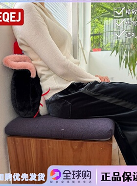 日本LEEQEJ苹果小猫抱枕毛绒玩具玩偶睡觉靠枕沙发靠垫生日礼物女
